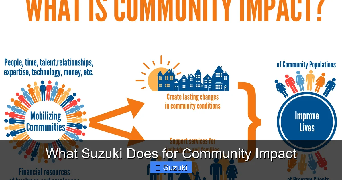 What Suzuki Does for Community Impact