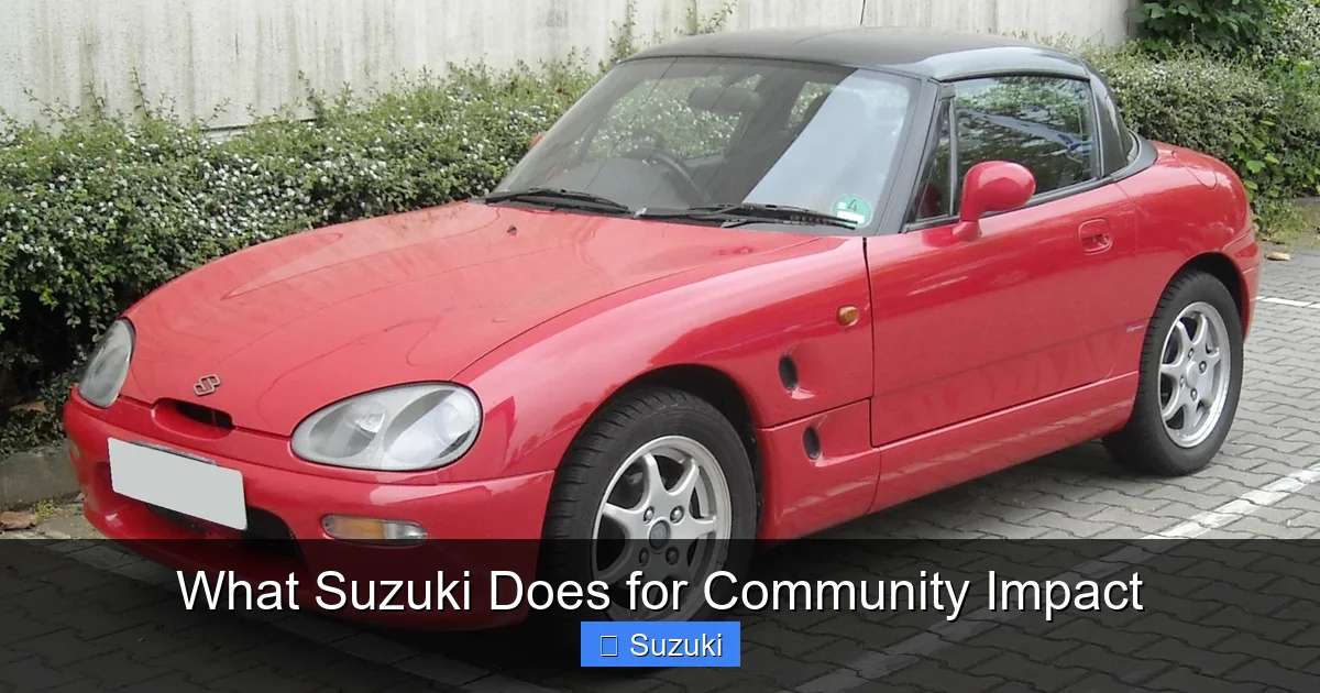 What Suzuki Does for Community Impact
