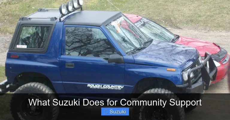 What Suzuki Does for Community Support