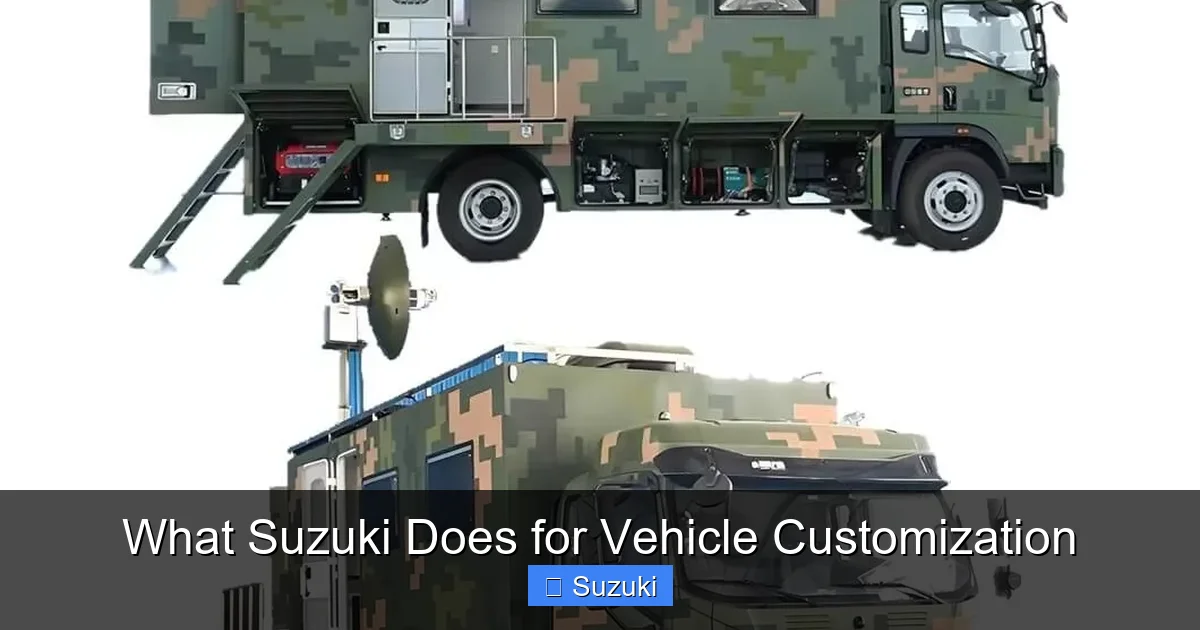 What Suzuki Does for Vehicle Customization