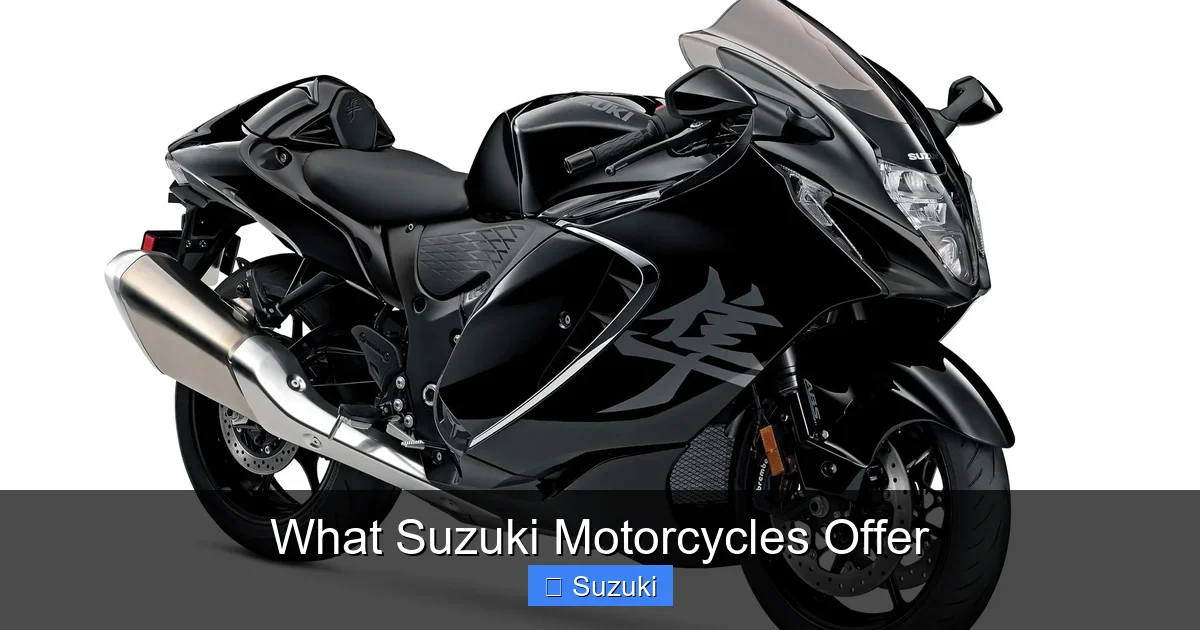 What Suzuki Motorcycles Offer