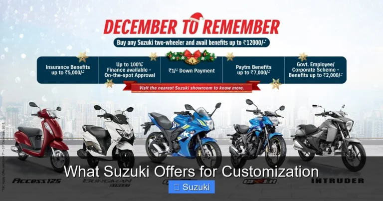 What Suzuki Offers for Customization
