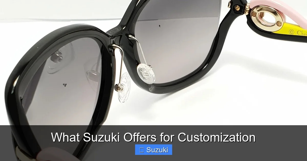 What Suzuki Offers for Customization