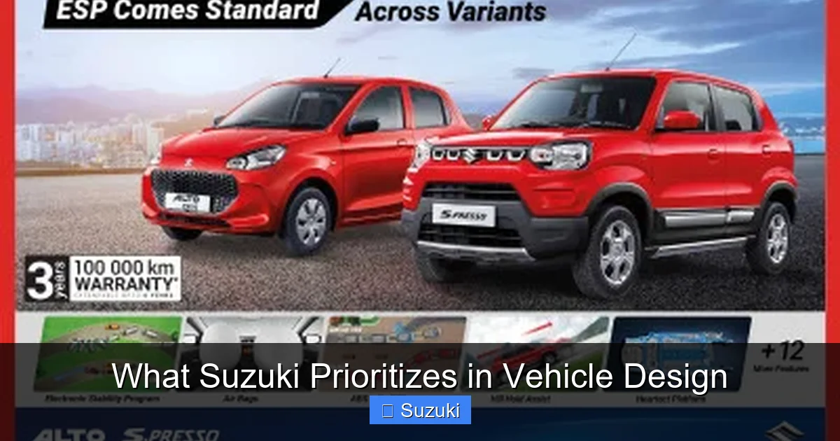 What Suzuki Prioritizes in Vehicle Design