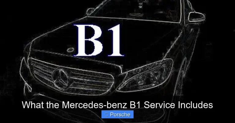 What the Mercedes-benz B1 Service Includes