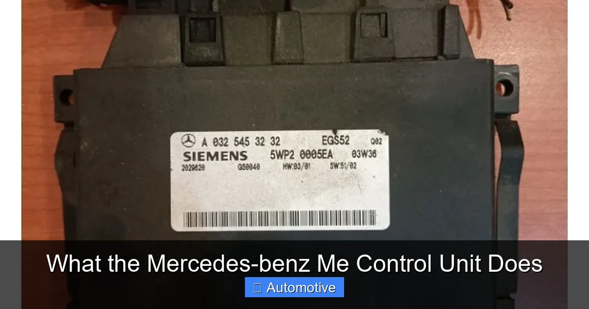 What the Mercedes-benz Me Control Unit Does