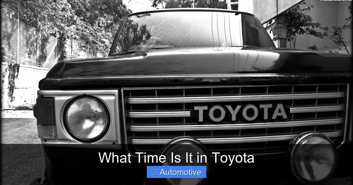 What Time Is It in Toyota