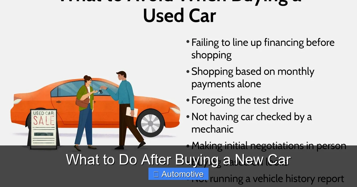 What to Do After Buying a New Car
