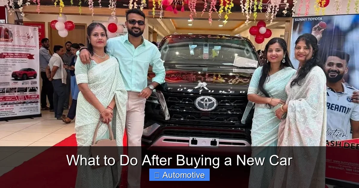 What to Do After Buying a New Car