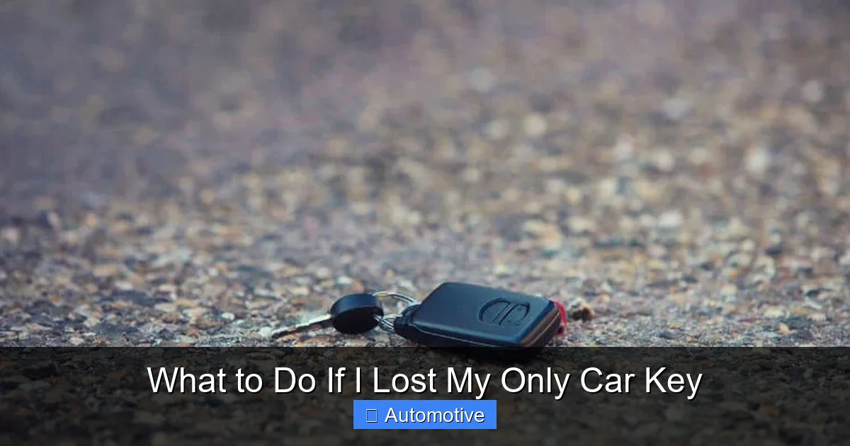 What to Do If I Lost My Only Car Key