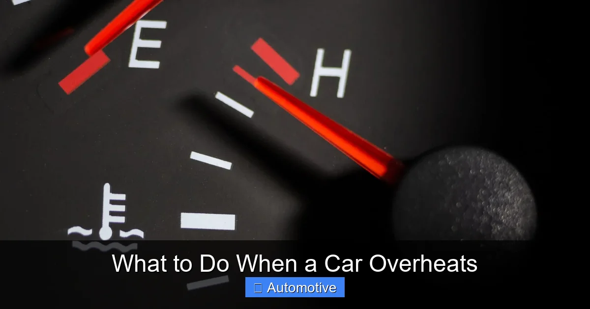 What to Do When a Car Overheats
