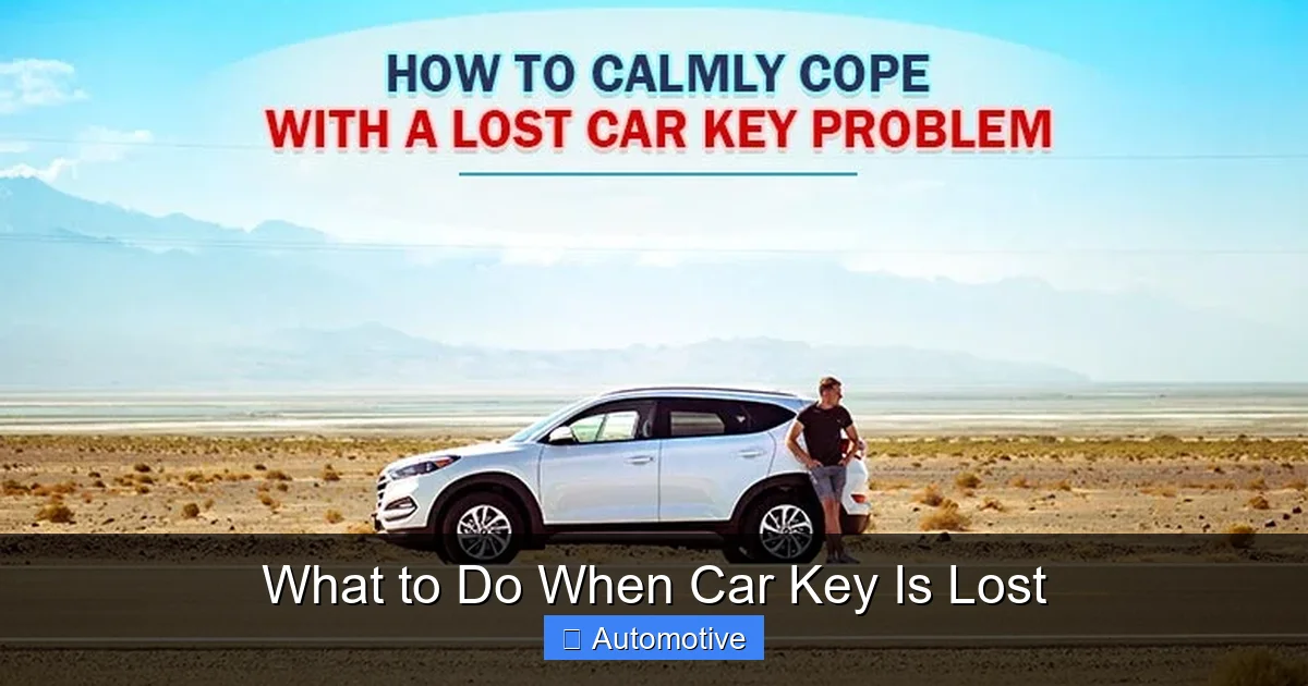 What to Do When Car Key Is Lost