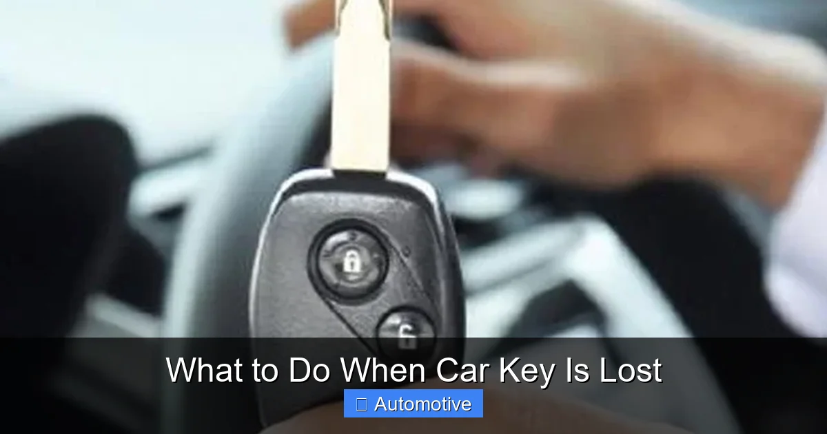 What to Do When Car Key Is Lost