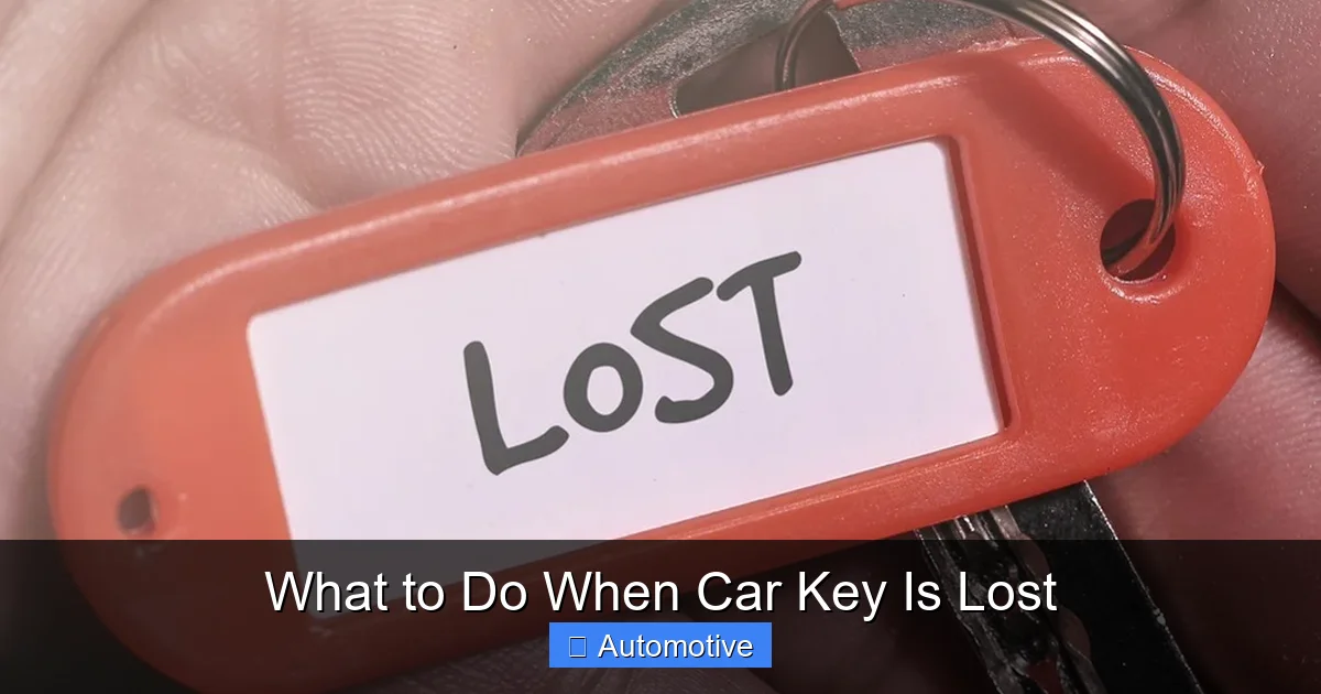 What to Do When Car Key Is Lost