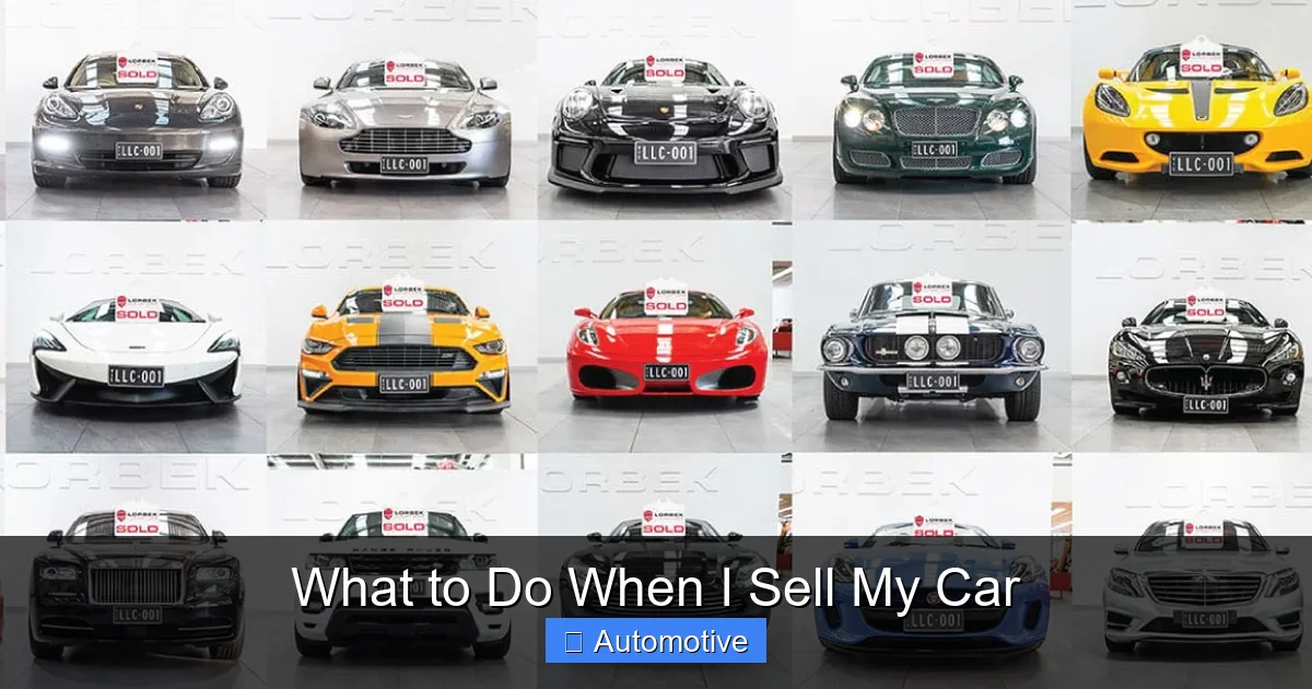 What to Do When I Sell My Car