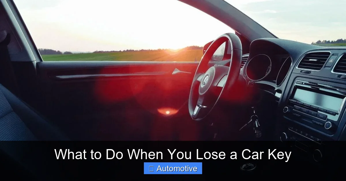What to Do When You Lose a Car Key