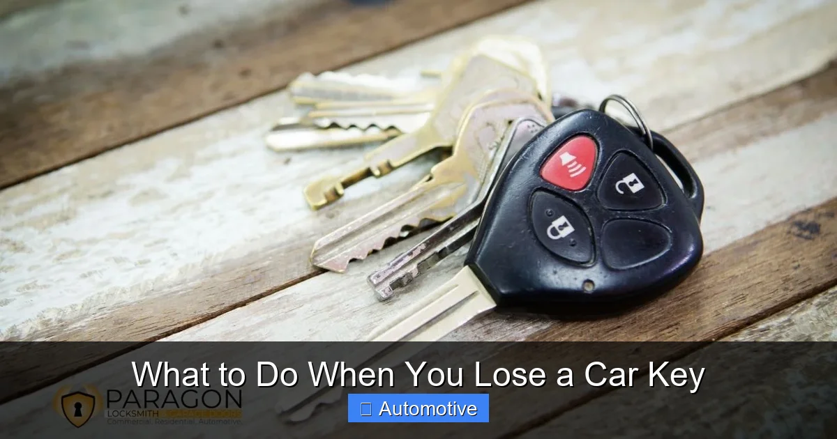 What to Do When You Lose a Car Key