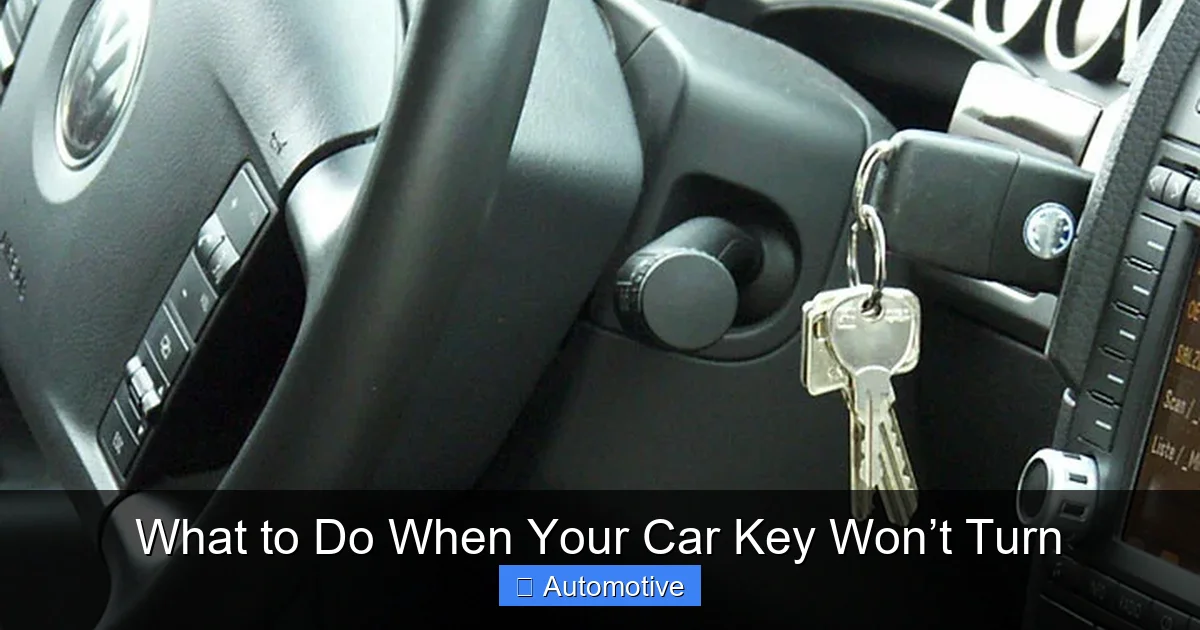 What to Do When Your Car Key Won’t Turn
