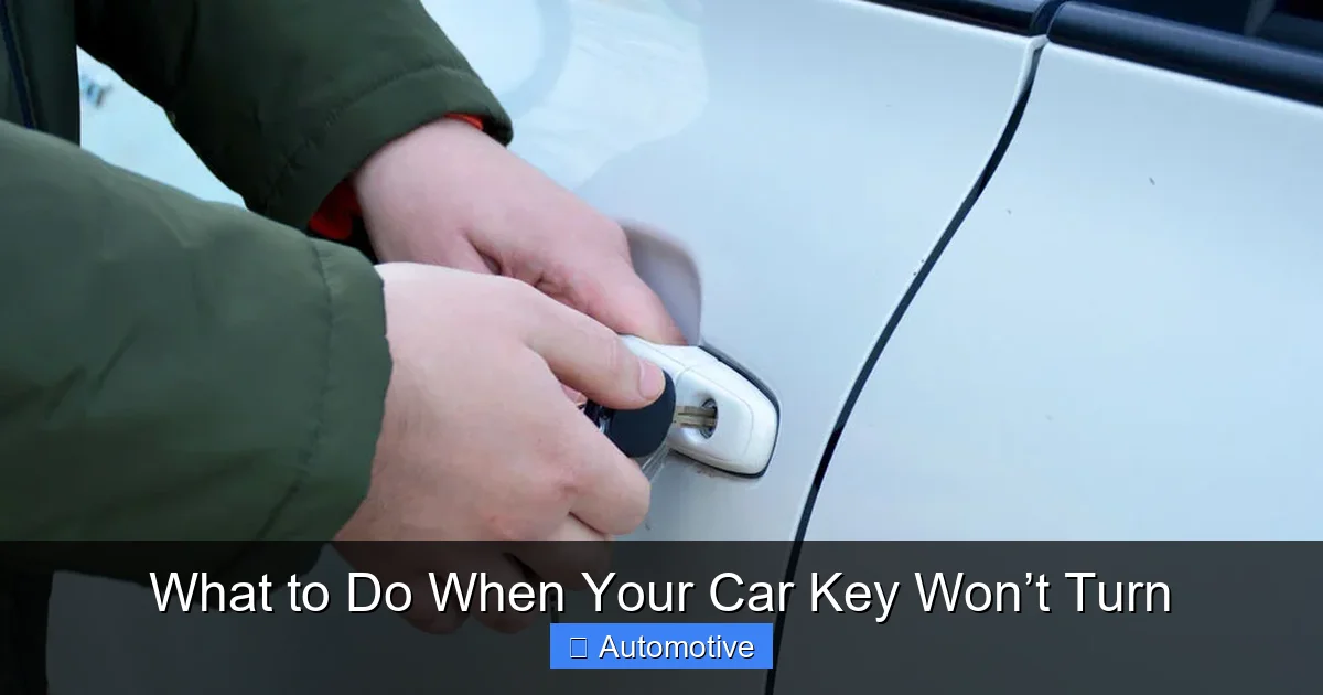 What to Do When Your Car Key Won’t Turn