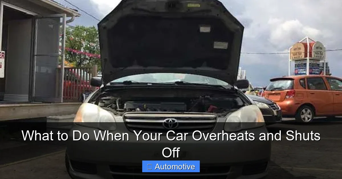 What to Do When Your Car Overheats and Shuts Off