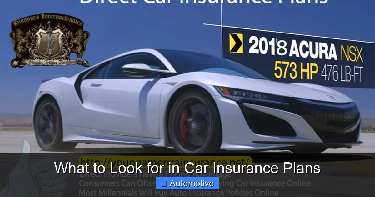What to Look for in Car Insurance Plans