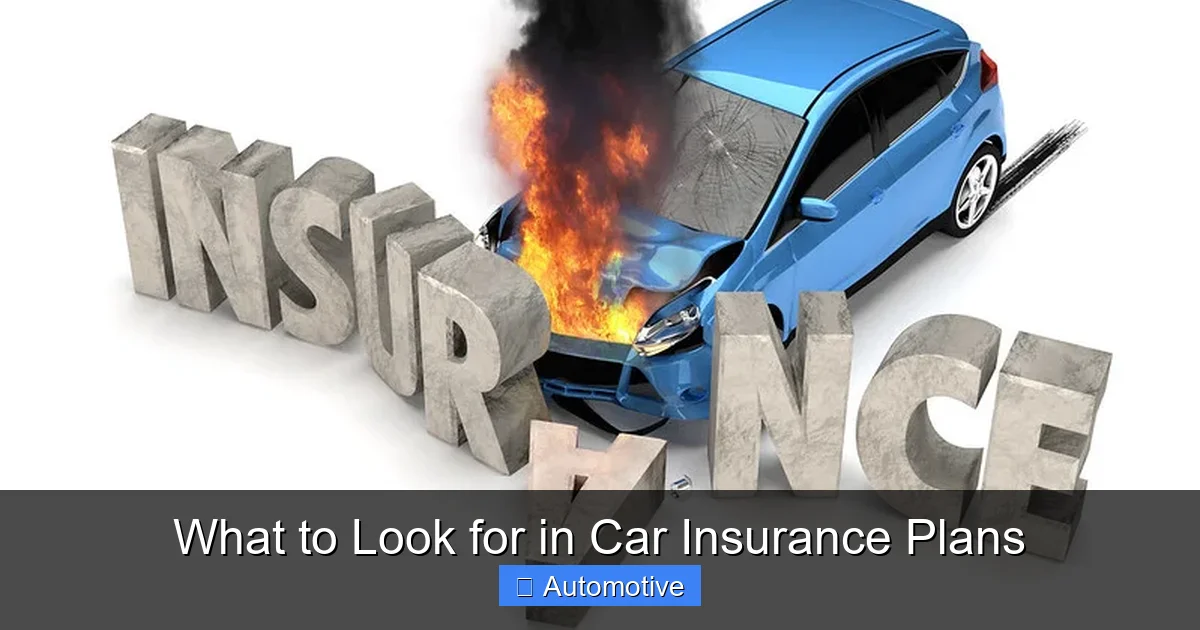 What to Look for in Car Insurance Plans