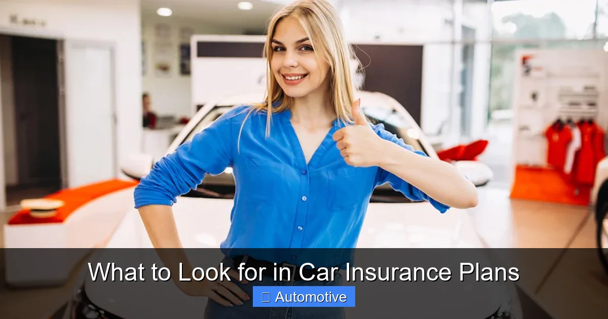 What to Look for in Car Insurance Plans