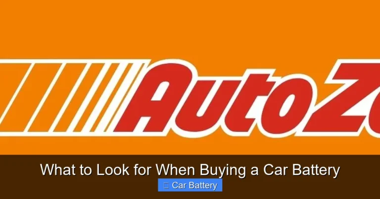 What to Look for When Buying a Car Battery