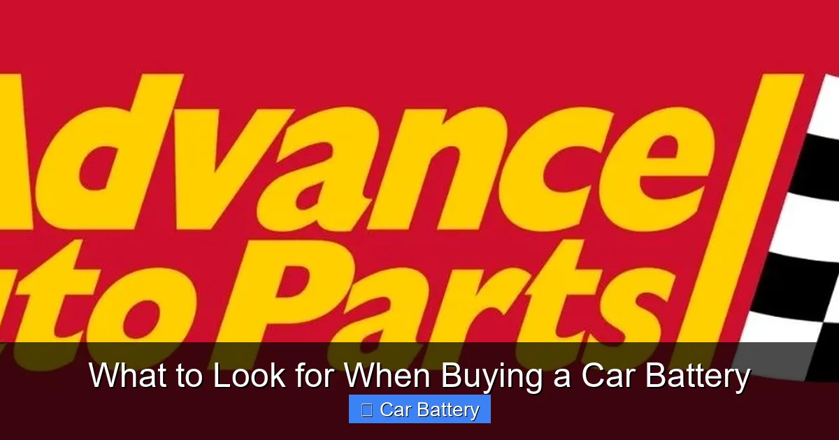 What to Look for When Buying a Car Battery