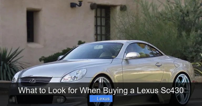 What to Look for When Buying a Lexus Sc430