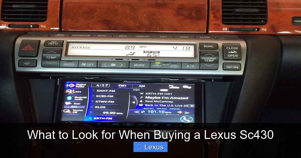 What to Look for When Buying a Lexus Sc430