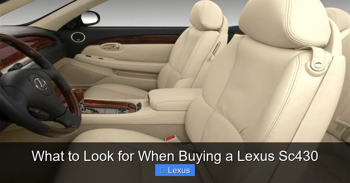 What to Look for When Buying a Lexus Sc430