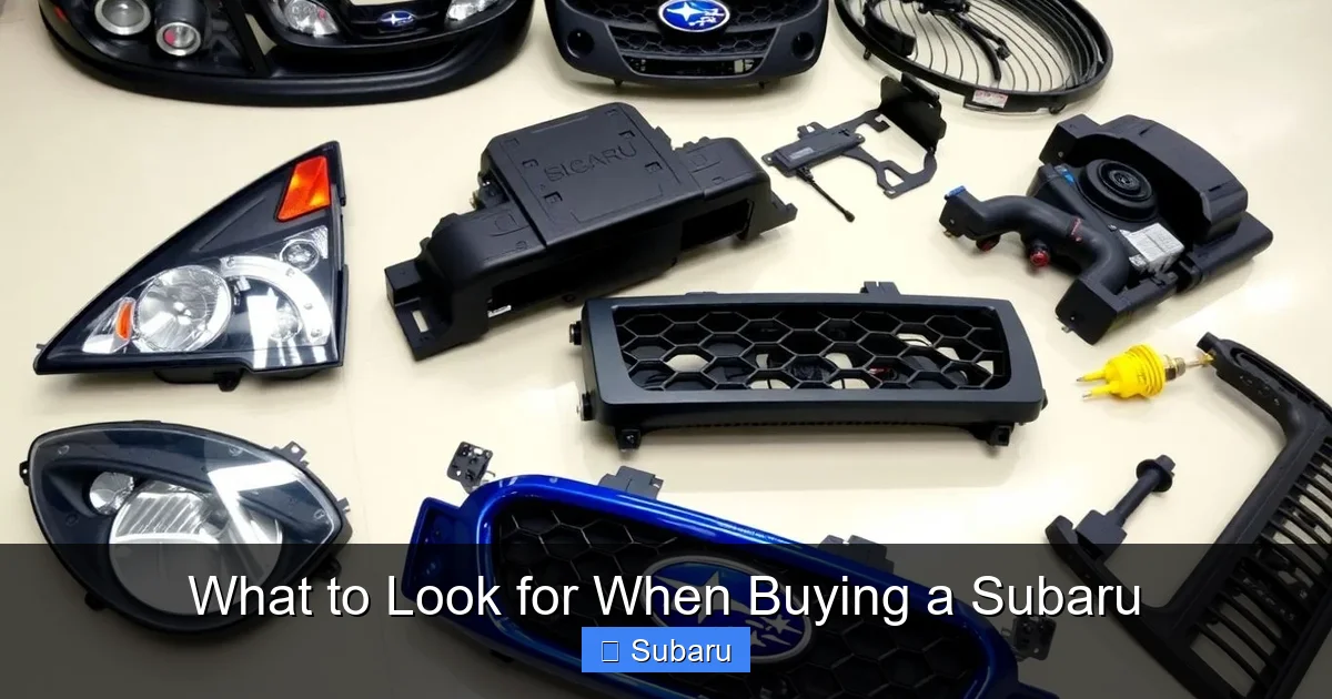 What to Look for When Buying a Subaru