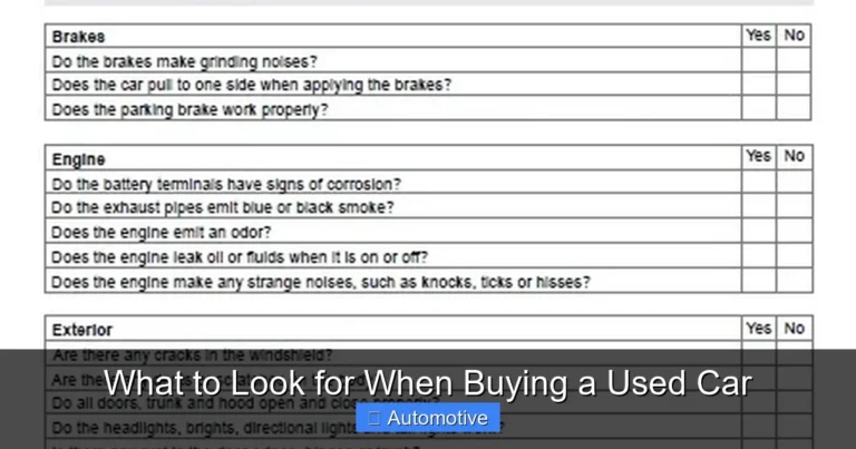 What to Look for When Buying a Used Car