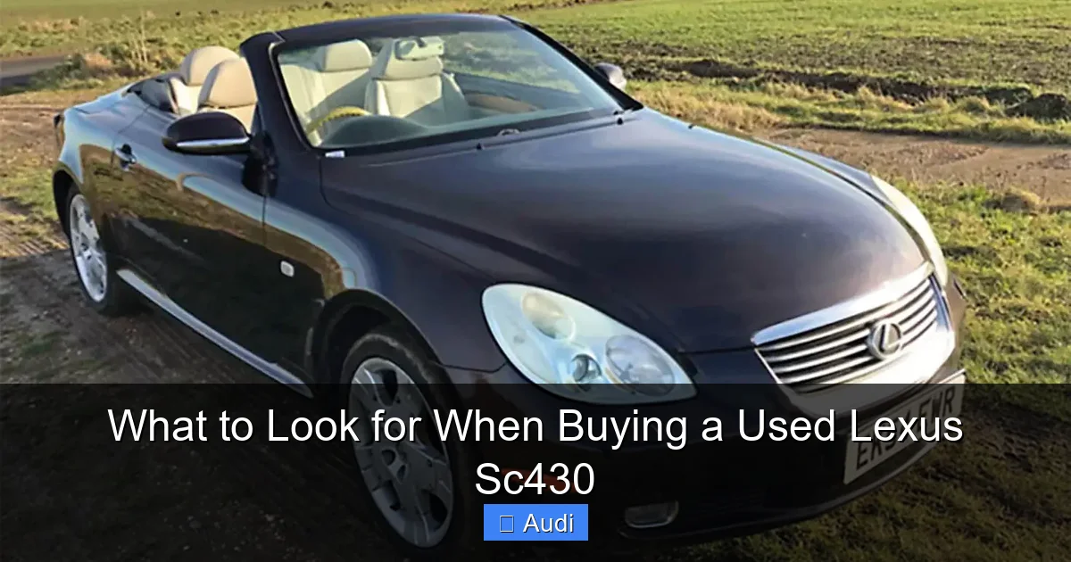 What to Look for When Buying a Used Lexus Sc430
