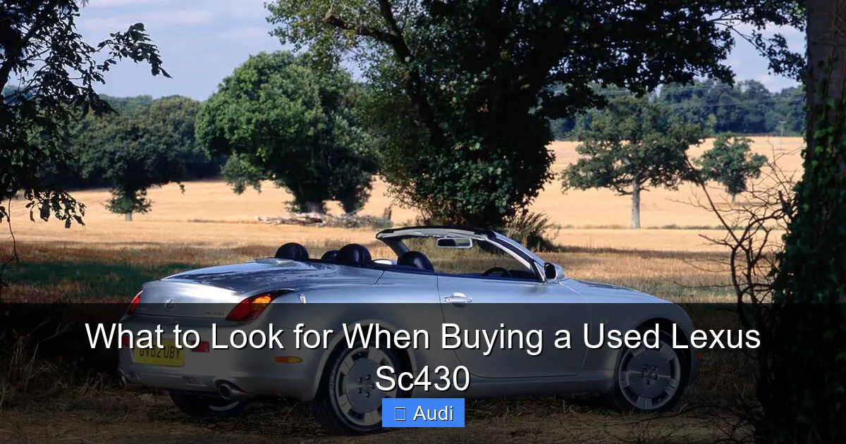 What to Look for When Buying a Used Lexus Sc430