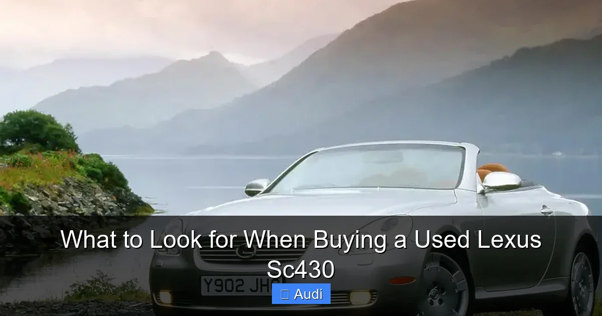 What to Look for When Buying a Used Lexus Sc430