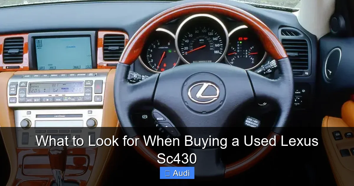 What to Look for When Buying a Used Lexus Sc430