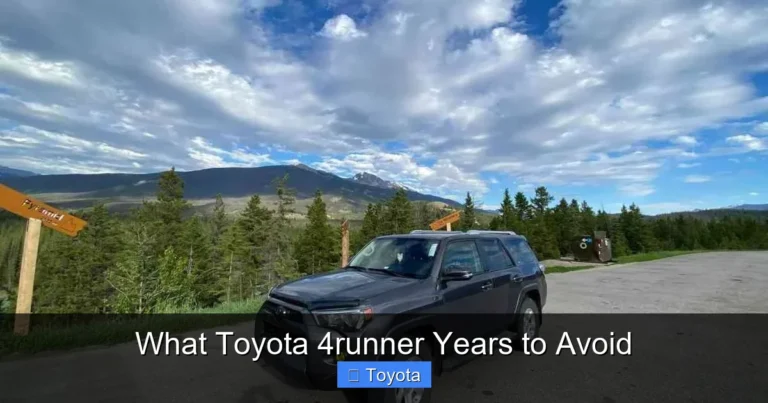 What Toyota 4runner Years to Avoid