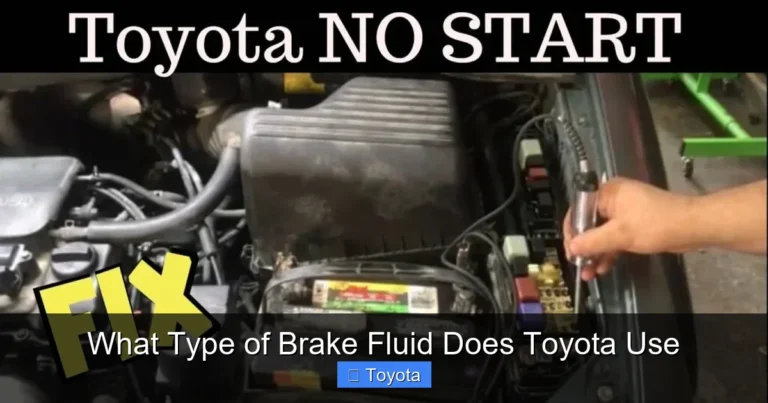 What Type of Brake Fluid Does Toyota Use
