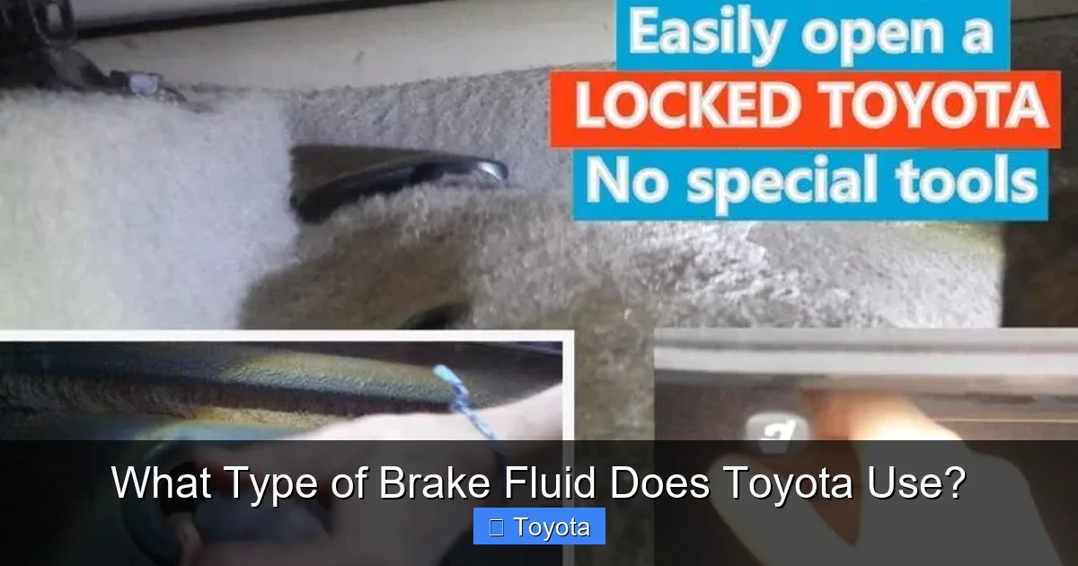 What Type of Brake Fluid Does Toyota Use?