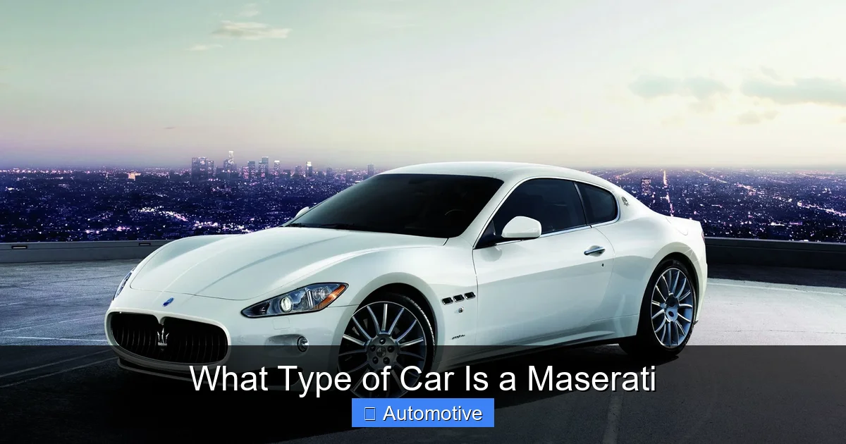 What Type of Car Is a Maserati