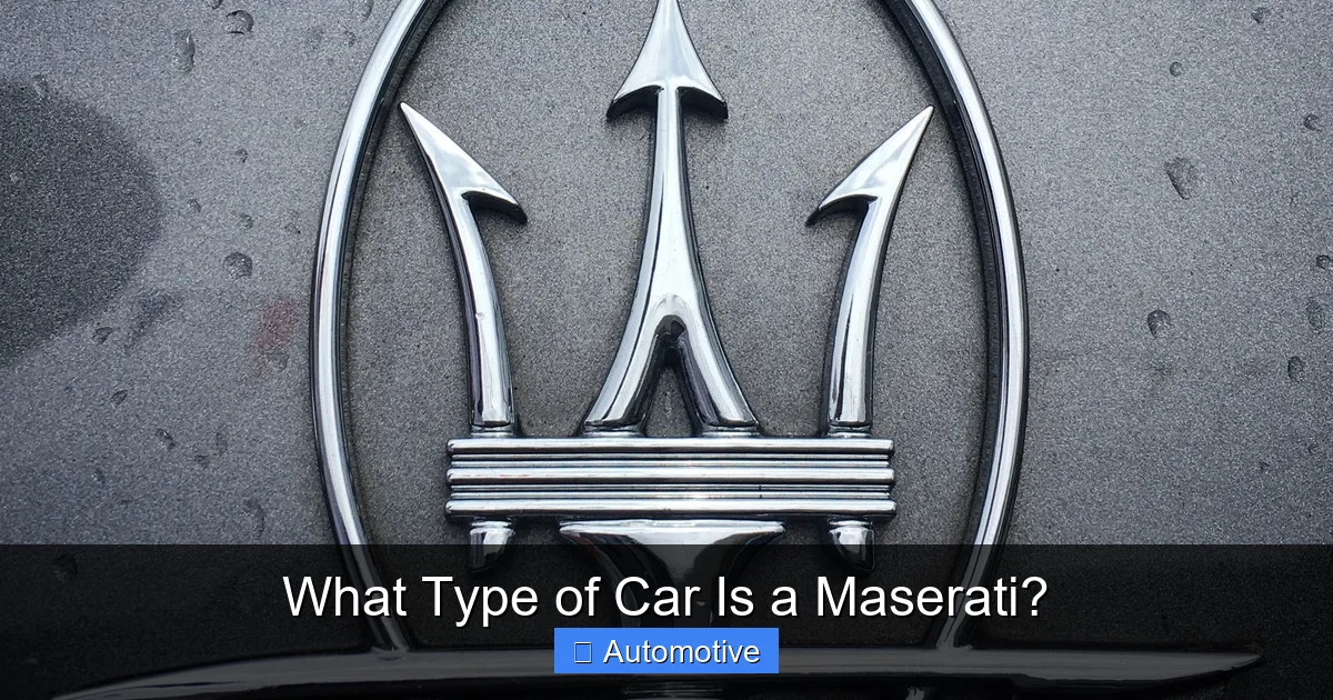 What Type of Car Is a Maserati?
