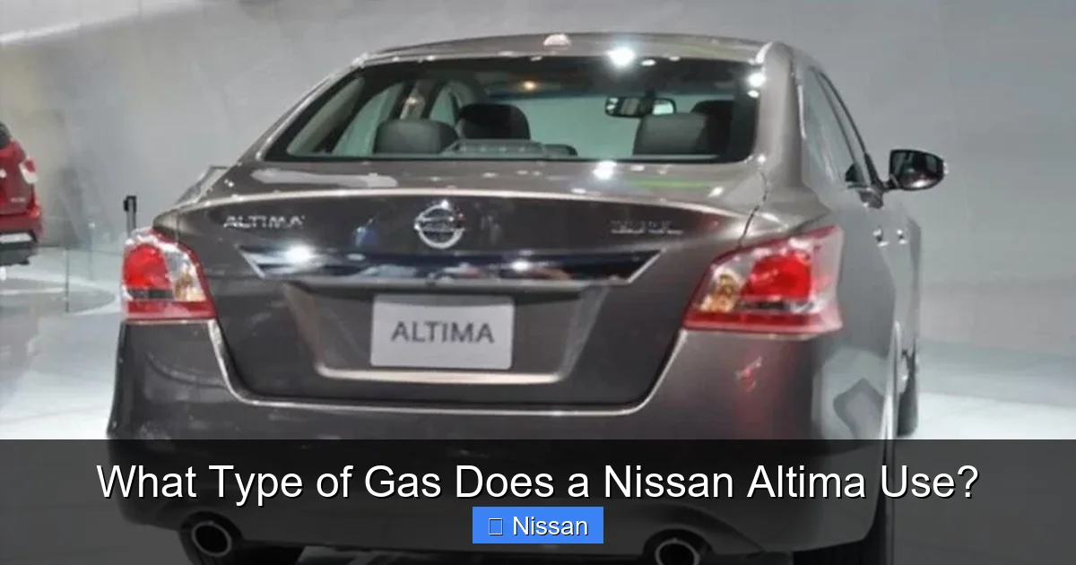 What Type of Gas Does a Nissan Altima Use?