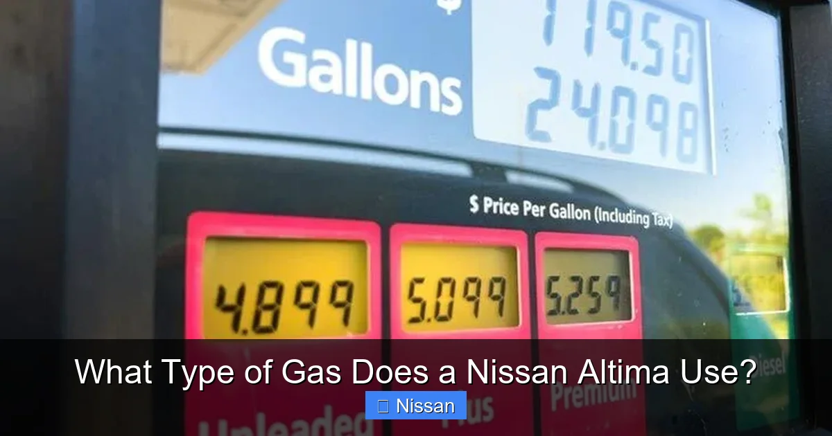 What Type of Gas Does a Nissan Altima Use?