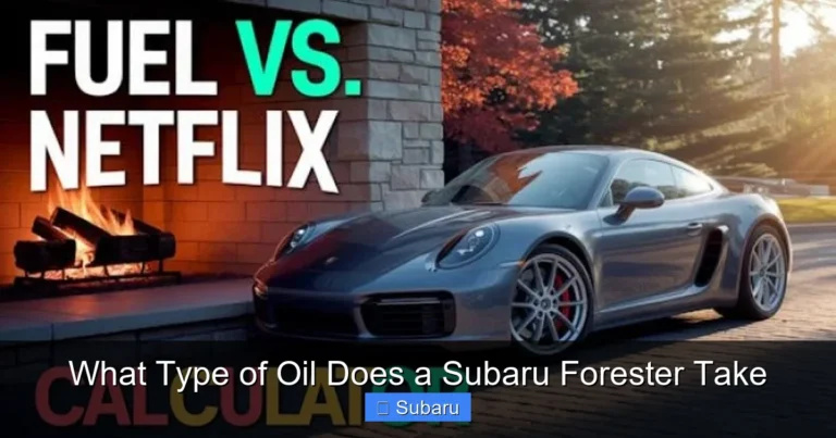 What Type of Oil Does a Subaru Forester Take
