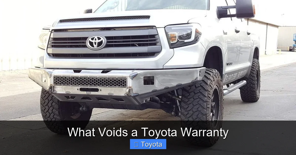 What Voids a Toyota Warranty