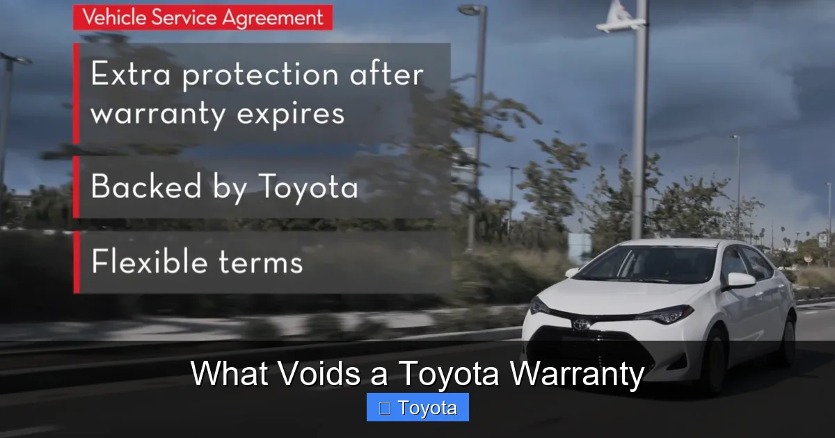 What Voids a Toyota Warranty