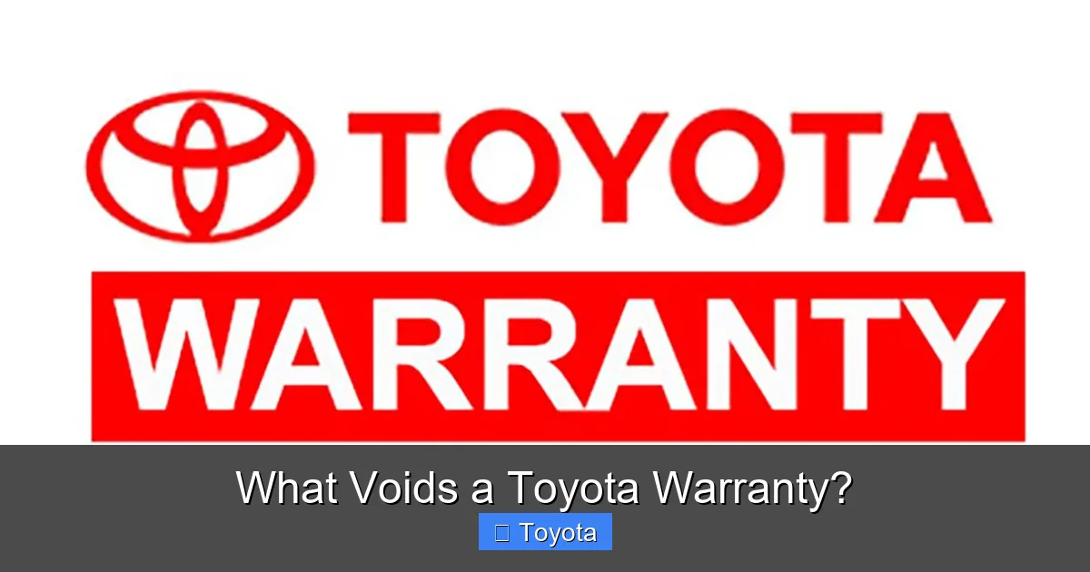 What Voids a Toyota Warranty?