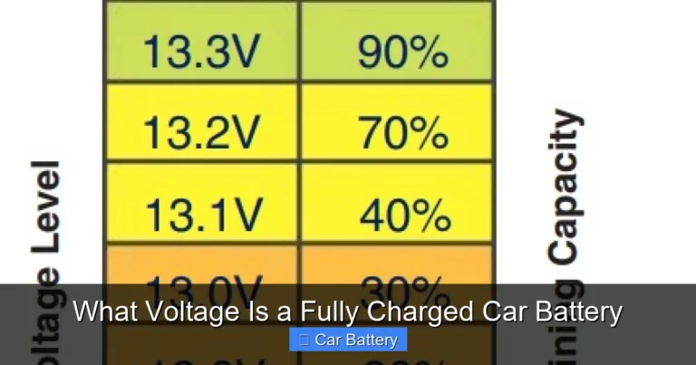 What Voltage Is a Fully Charged Car Battery
